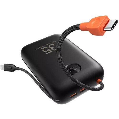 Veger prenosna baterija z vgrajenimi kabli 30000 mAh, črna Cene