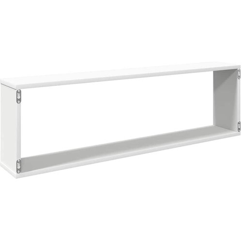  Kockaste zidne police 4 kom bijele 100 x 15 x 30 cm drvene Slike