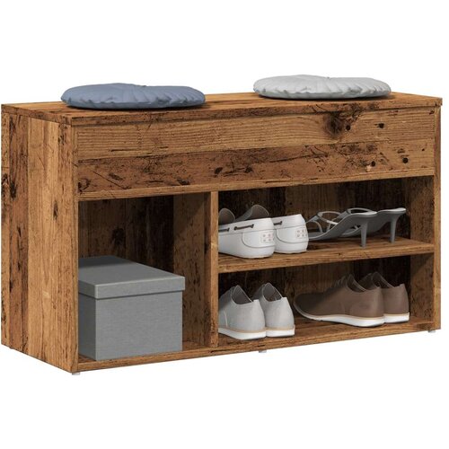  Klupa za cipele staro drvo 80x30x45 cm izrađeno drvo Slike