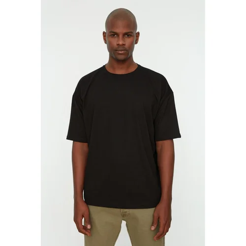 Trendyol Black Men's Basic Crew Neck Oversize Short Sleeve T-Shirt