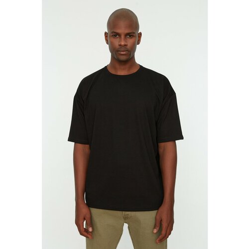Trendyol Black Men's Basic Crew Neck Oversize Short Sleeve T-Shirt Slike