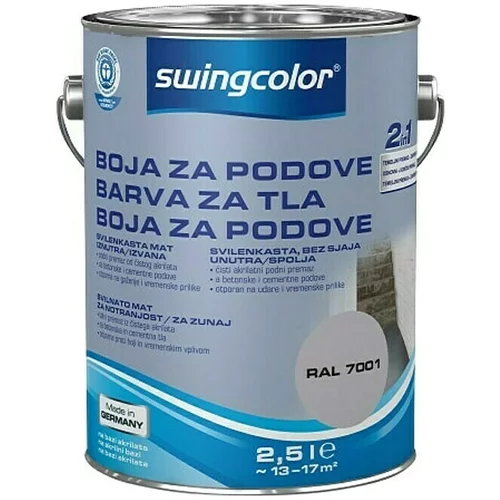 SWINGCOLOR barva za tla (srebrnosiva, 2,5 l)