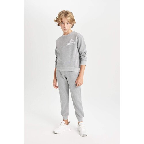 Defacto Boy Printed Sweatshirt Tracksuit Bottom 2-Piece Set Cene