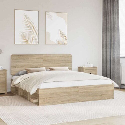  Okvir za krevet Sonoma 200 x 200 cm Čvrsto borovo drvo Cene