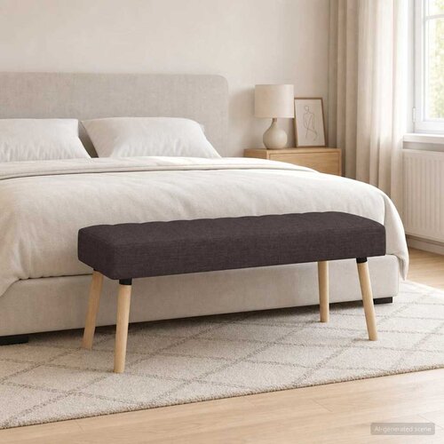  Klupa s utorima Tamno smeđa 110 x 40 x 46 cm Tkanina Cene