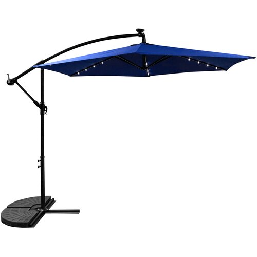  Vrtni suncobran sa LED svjetovima 300 cm AGA MR2024-D.BLUE - tamno plava Slike
