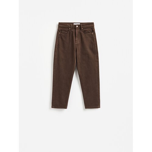 Reserved Mom fit traperice s kraćom nogavicom - dark grey jeans Cene