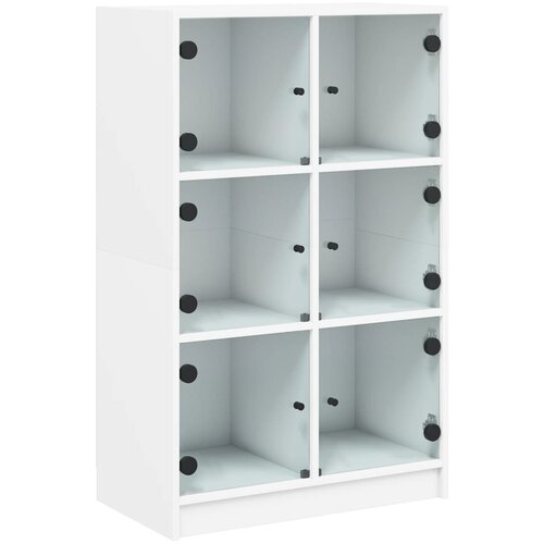 Maison Chic Visoka omara - Komoda - Predalnik z vrati bela 68x37x109 cm inženirski les, (21718942) Slike