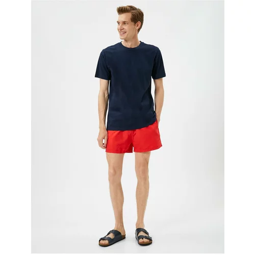 Koton Shorts Marine Shorts with a lace-up waist with pockets.