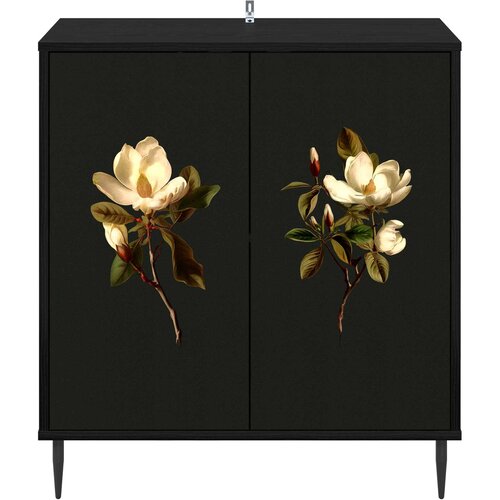  Kreveta BREMEN Crni hrast 69 x 33 x 76 cm Konstruirano drvo Slike