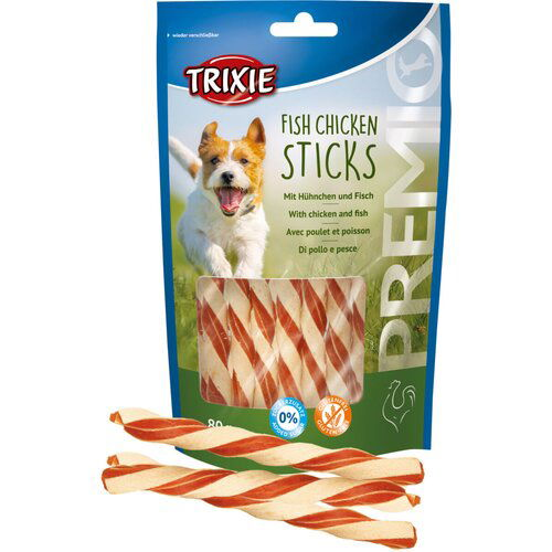 Trixie poslastica za pse fish chicken sticks 80g 31747 Slike