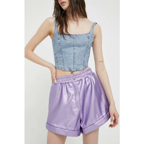 ROTATE Kratke hlače ženski, vijolična barva