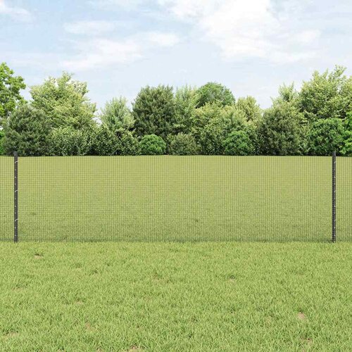  Zavarena žičana ograda s postom 50 x 0,6 m Siva Mreža Cijene