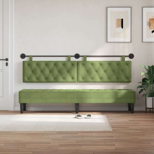  Držeće uzglavlje Zidne Svijetlo zelena 210 x 55 x 7 cm Bar&amp;scaron;un - Svijetlo zelena 200 cm bez LED Slike