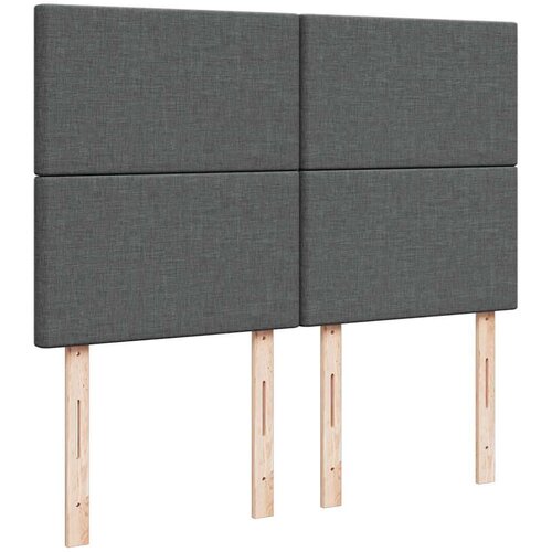 VidaXL otomanski krevet s madracem i led tamnosivi 140x190 cm tkanine Slike