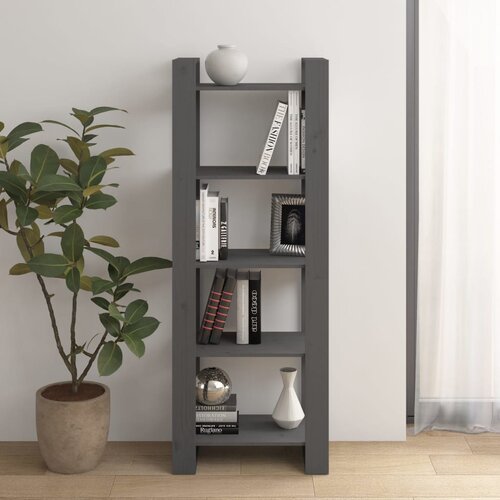 vidaXL knjižna omara/pregrada siva 60x35x160 cm trden les Cene