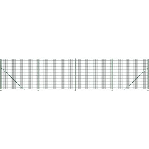 VidaXL Mrežna ograja s prirobnico zelena 2,2x10 m Slike
