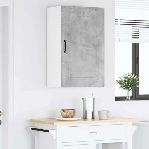 VidaXL Zidni kuhinjski ormarić s policom Betonski sivi 50 x 31 x 80 cm Slike