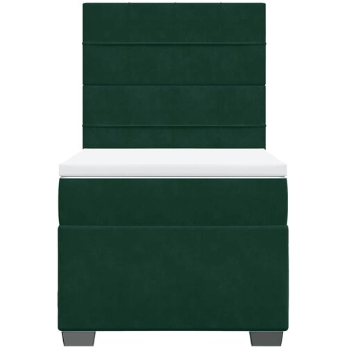 Box spring krevet s madracem tamnozeleni 90x190 cm bar&amp;scaron;unasti Slike