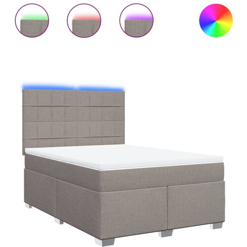 Maison Chic Box spring postelja - Vzmetna postelja z vzmetnico taupe 160x200 cm blago SL5585, (21887357) Cene