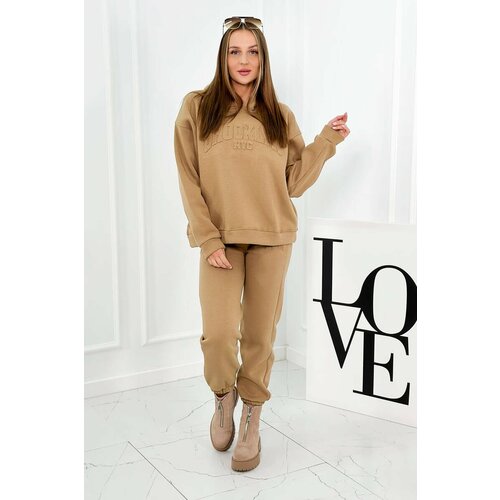 Kesi Insulated cotton set, sweatshirt + pants Brooklyn camel Slike