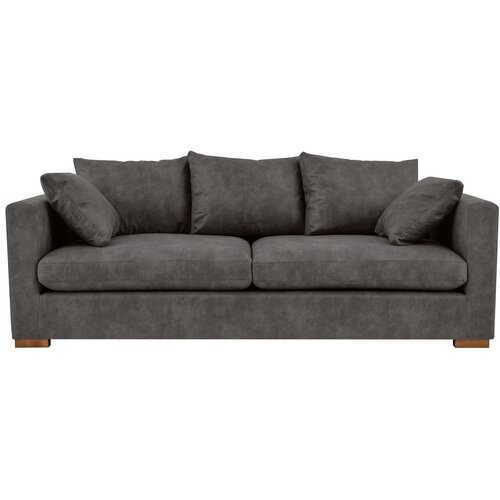 Scandic Antracitno siva sofa od imitacije kože 225 cm Hamburg – Cijene
