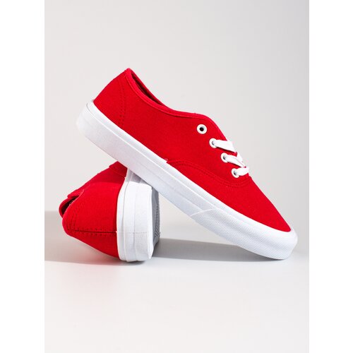 SHELOVET Classic women's knotted sneakers red Slike