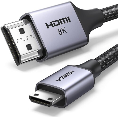 Ugreen MINI HDMI KABEL NA HDMI 8K 2.1 1M ZA TV MONITORJE PRIKLJUČEK, (5000347129) Slike
