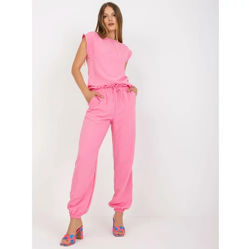 Fashion Hunters Pink casual set with RUE PARIS pants