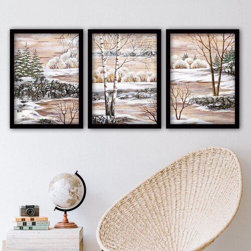 Wallity Set uramljenih slika 3SC152, 3 Dela Cene