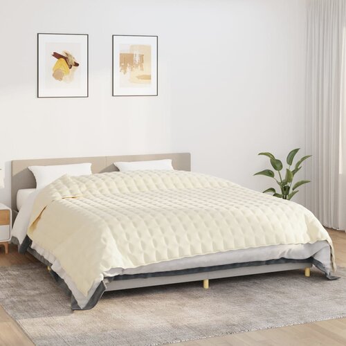 vidaXL Teška deka svijetla krem 220x260 cm 11 kg od tkanine Cijene