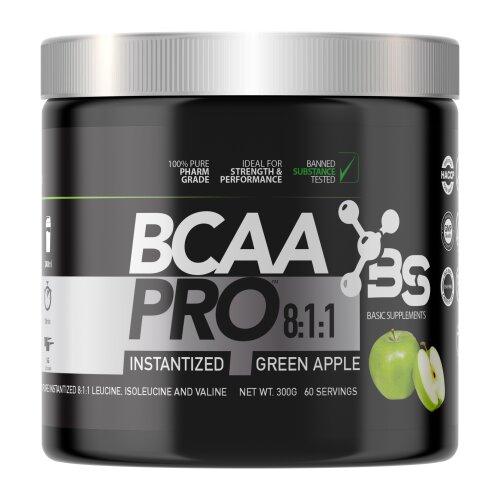 Basic Supplements Pro BCAA 8:1:1 Aminokiselina, Ukus Zelena jabuka, 3kg Cene