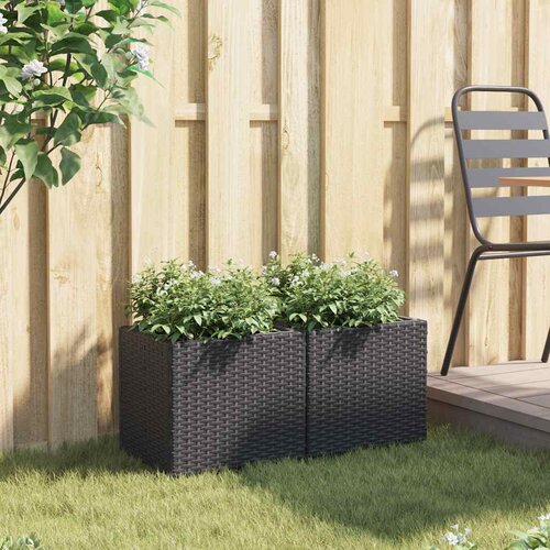  Vrtne sadilice 2 kom crna 36 x 30 x 32 cm od poliratana Slike