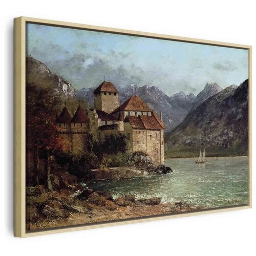  Slika - Gustave Courbet -Chillon Castle 90x60 U prirodnom drvenom okviru Cijene
