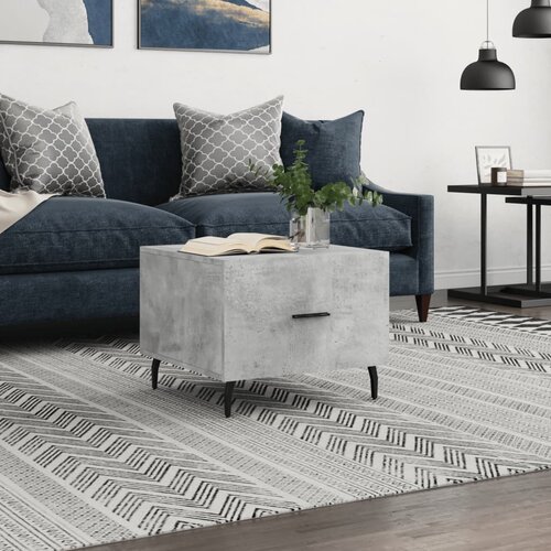 vidaXL Klubska mizica betonsko siva 50x50x40 cm inženirski les Cene