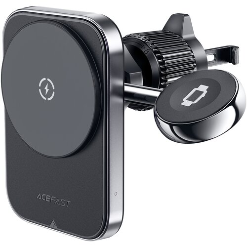 Acefast 2v1 avto nosilec z induktivnim polnilcem za MagSafe Qi telefon in pametno uro, črn, (21510601) Cene