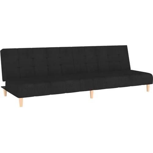 MAISON CHIC kavč - Sofa - Kanape dvosed z ležiščem črno blago, (21726616)