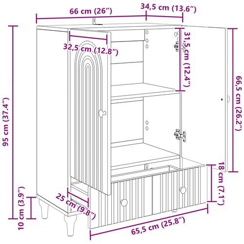  Kreveta s ladicama Bijela 66 x 34,5 x 95 cm Konstruirano drvo Slike
