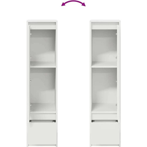 VidaXL Visoka omara bel 29,5x34x119,5 cm inženirski les Slike