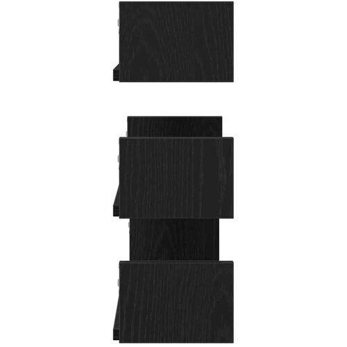  Zidne police 3 kom. Crni hrast inženjersko drvo - Crni hrast 60 x 15 x 10 cm Slike