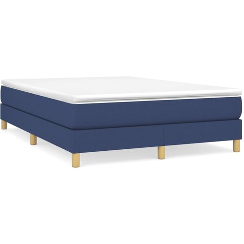Maison Chic Box spring postelja - Vzmetna postelja z vzmetnico moder 140x190 cm blago SL12666, (21882608) Cene