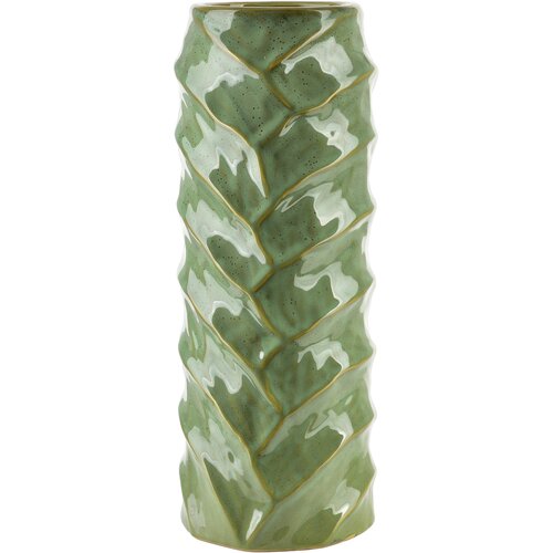 Mondex Vaza keramika TALLIE 13x9x35 cm zelena 1 kos, (5000191550) Cene