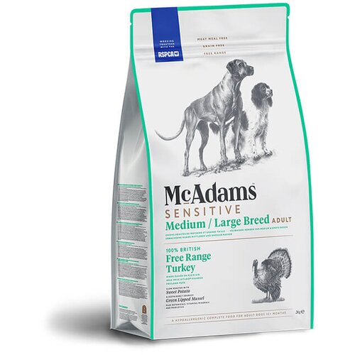 McAdams Medium/Large Breed Free Range Turkey - hrana za odrasle pse srednjih i velikih rasa sa ćuretinom (2kg, 10kg) 2kg Slike