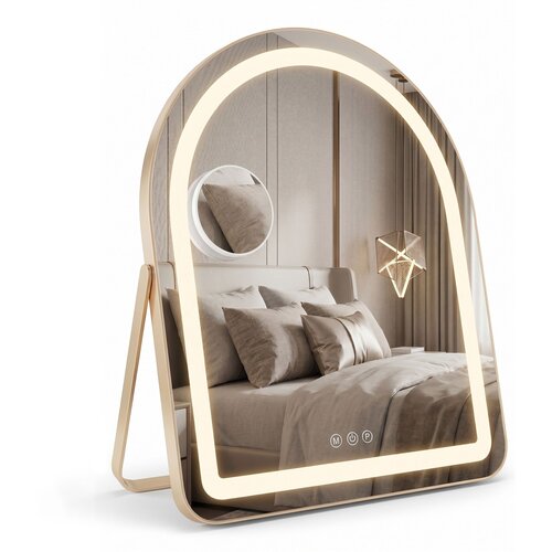 Rea Stensko ogledalo LED GLAM L.Gold 40x45cm Slike
