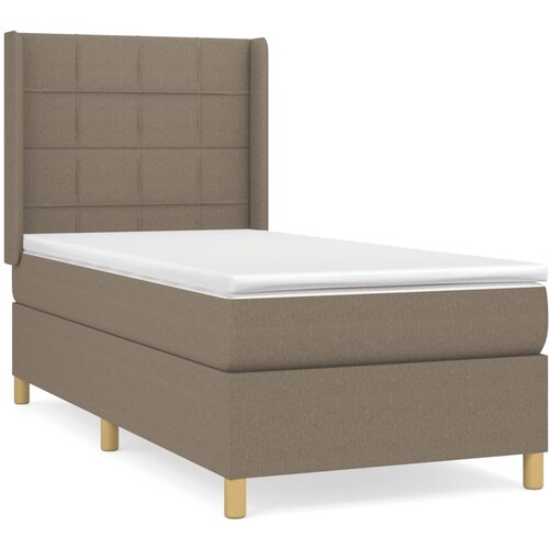 Maison Chic Box spring postelja - Vzmetna postelja z vzmetnico taupe 100x200 cm blago SL20038, (21881605) Cene