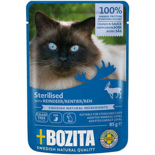 Bozita ko&amp;scaron;čki v omaki Sterilised 12 x 85 g - severni jelen Slike