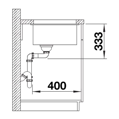 Blanco podgradna sudopera rotan 500-U 500x400/190mm antracit Slike