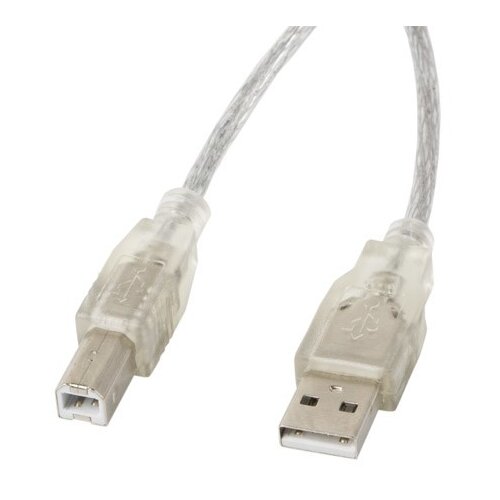 Lanberg tiskalnik kabel tiskalnik USB mo&scaron;ki/USB mo&scaron;ki ferit 3 m prozoren, (21090954) Cene