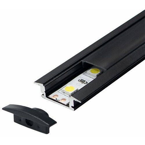 Mitea Lighting aluminijumski profil za led trake crni ugradno-nadgradni set sa crnim difuzorom 7x24.7x2000mm M508-CC Cene