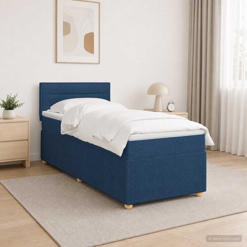  Boxspring krevet s madracem Plava 100 x 200 cm Tkanina Cijene